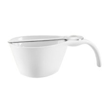 CAC China PTS-66-SET Party Collection Super White Cup 2 oz., with Spoon 4 1/2&quot;  - 72 sets