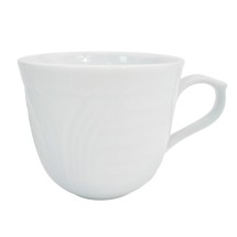 CAC China CRO-1 Corona Super White Porcelain Coffee Cup 7.5 oz., 3 1/4&quot; - 3 dozen