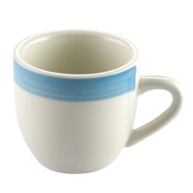 CAC China R-35-BLU Rainbow Blue Stoneware A.D. Cup 3.5 oz., 2 1/2"  - 3 dozen