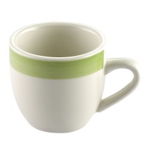 CAC China R-35-G Rainbow Green Stoneware A.D. Cup 3.5 oz., 2 1/2&quot;  - 3 doz