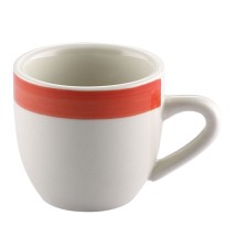 CAC China R-35-R Rainbow Red Stoneware A.D. Cup 3.5 oz., 2 1/2&quot;  - 3 doz