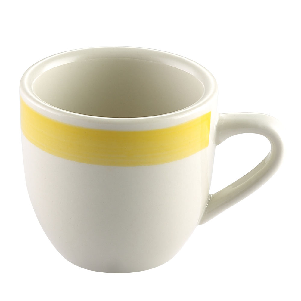 CAC China R-35-Y Rainbow Yellow Stoneware A.D. Cup 3.5 oz., 2 1/2"  - 3 dozen