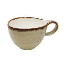 CAC China TUS-1-BGE Tucson Porcelain Desert Beige Cup 8.5 oz., 3 5/8"  - 3 dozen