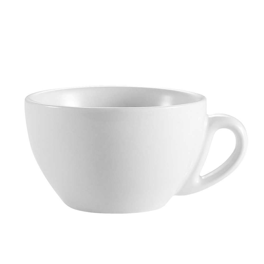 CAC China NCN-1 Clinton Super White Porcelain Coffee Short Cup 7.5 oz., 3 3/4" - 3 dozen