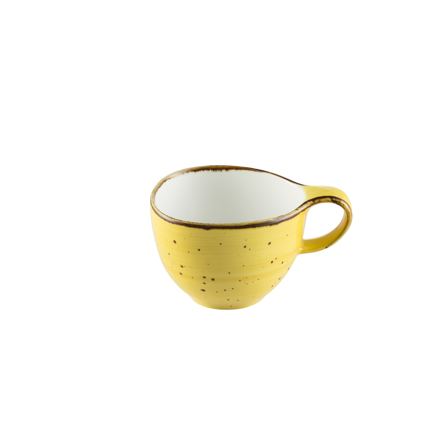 CAC China TUS-1-SFL Tucson Porcelain Sunflower Cup 8.5 oz., 3 5/8"  - 3 dozen