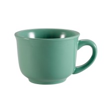 CAC China TG-1-G Tango Embossed Porcelain Green Tall Cup 7.5 oz., 3 1/2&quot;  - 3 dozen