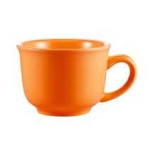 CAC China TG-1-TNG Tango Embossed Porcelain Tangerine Tall Cup 7.5 oz., 3 1/2&quot;  - 3 dozen