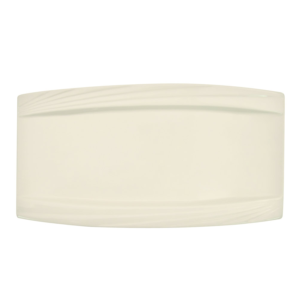 CAC China GAD-RT14 Garden State Bone White Rectangular Platter 14"  - 1 dozen