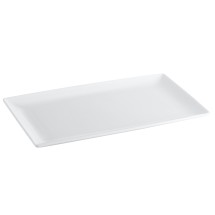 CAC China NGA-541 Niagara Bone White Porcelain Deep Coupe Rectangular Platter 13 1/2"  - 1 dozen