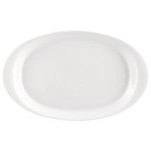 CAC China RCN-OD61 RCN Specialty Super White Deep Oval Platter with Rim 16&quot; - 1 dozen