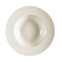 CAC China REC-107 American White Stoneware Deep Pasta Bowl 22 oz., 10 1/2&quot; - 1 dozen