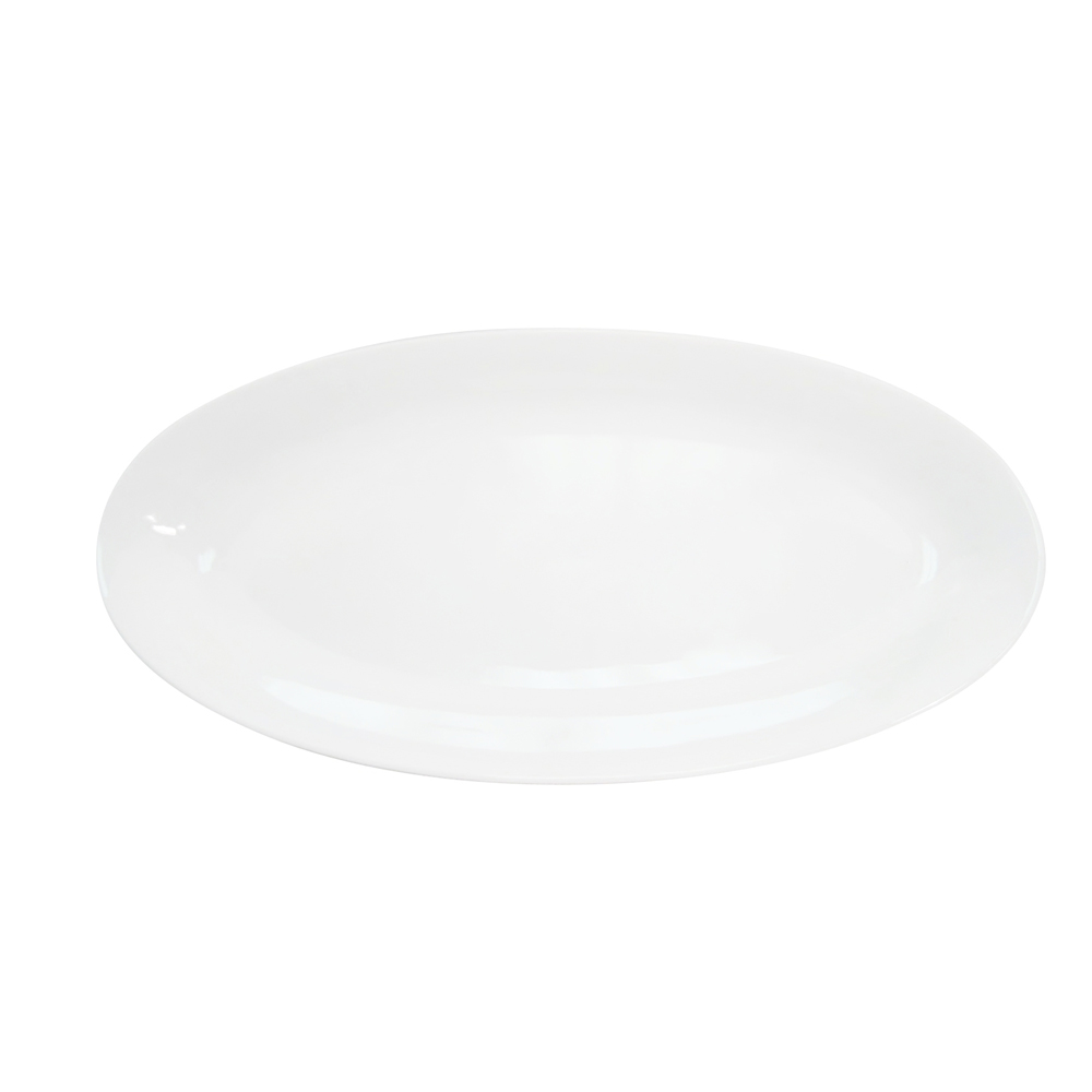 CAC China RCN-99 Fishia Super White Porcelain Oval Platter 23" - 4 pcs