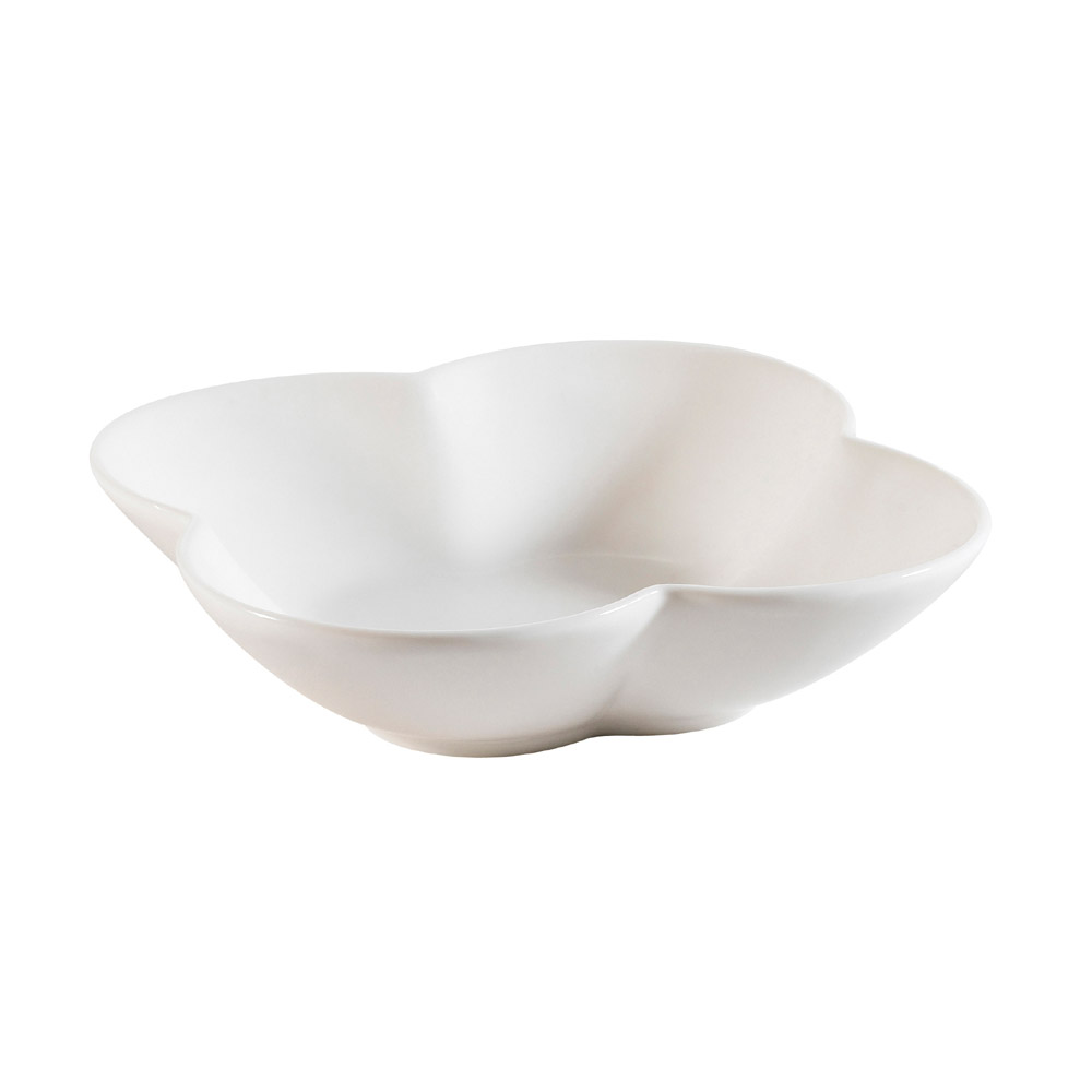 CAC China FDF-5 Accessories Bone White Porcelain Flower Dish 5" - 3 dozen