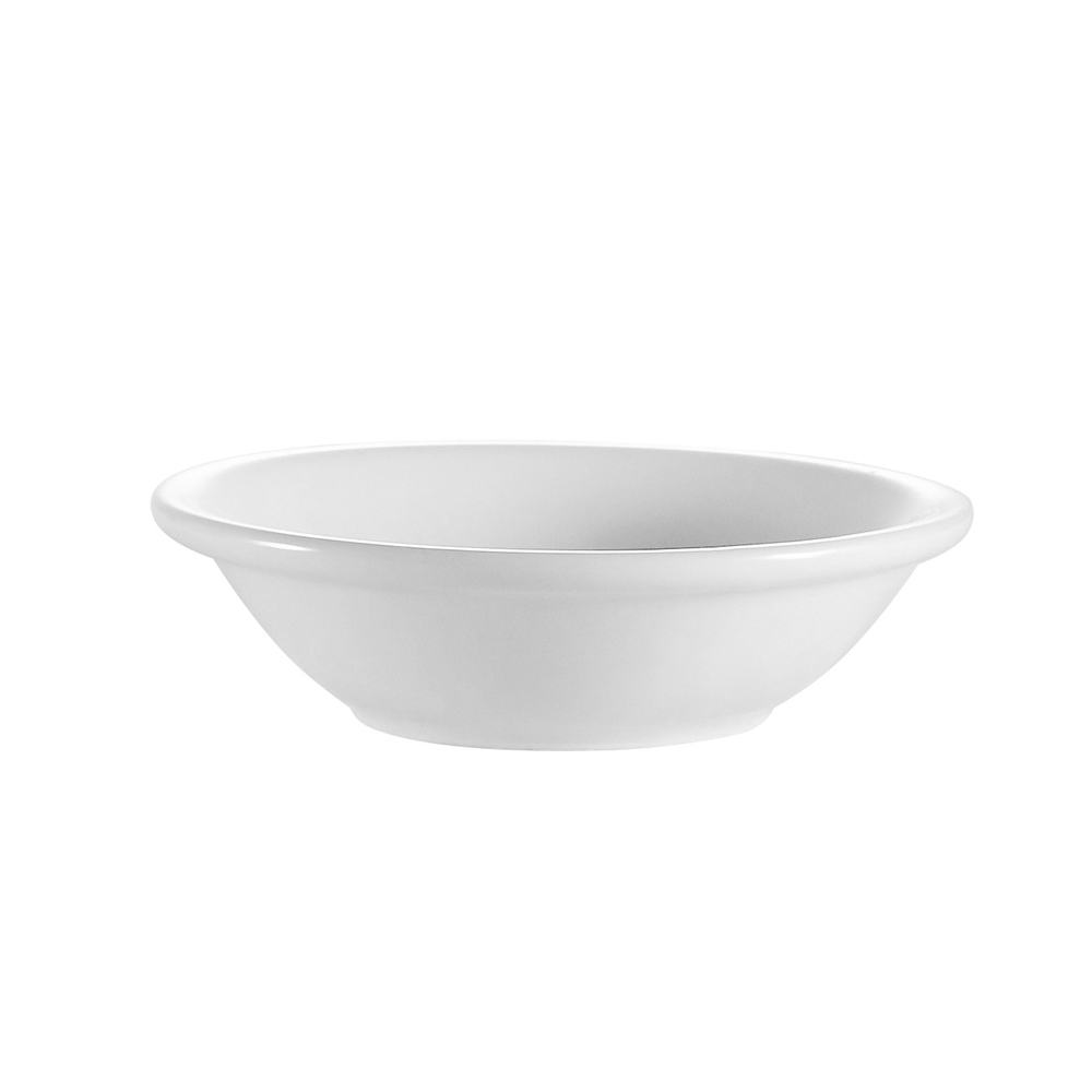 CAC China RCN-32 Clinton Super White Super White Porcelain  Fruit Dish 3.5 oz., 4 1/2"