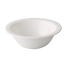 CAC China EVT-10 Everest Bone White Porcelain Grapefruit Dish 13.5 oz., 6 1/4" - 3 dozen