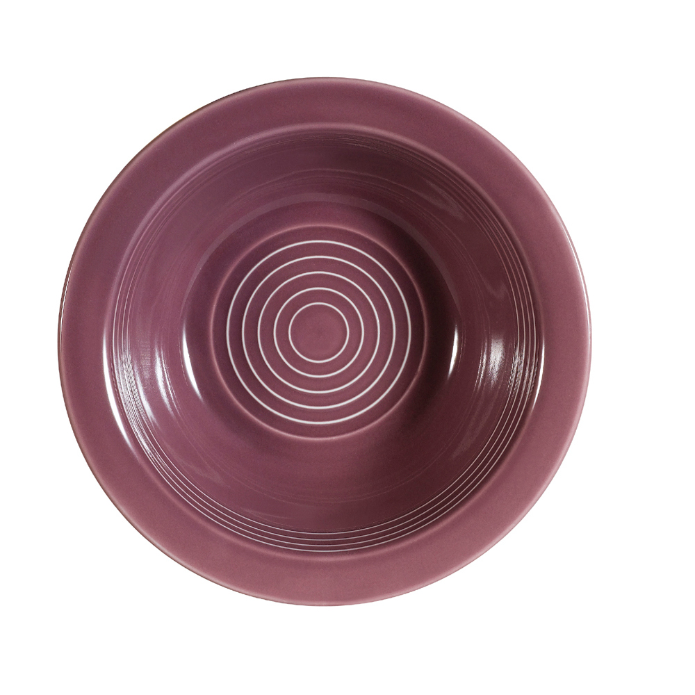 CAC China TG-10-PLM Tango Embossed Porcelain Plum Grapefruit Dish 13 oz., 6 5/8"  - 3 dozen