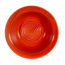 CAC China TG-10-R Tango Embossed Porcelain Red Grapefruit Dish 13 oz., 6 5/8&quot;  - 3 dozen