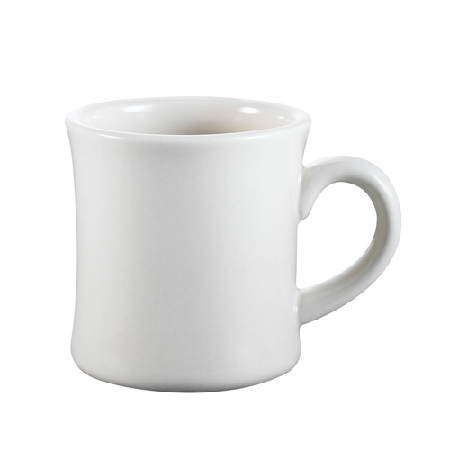CAC China HAR-12-3 American White Hartford Mug 12 oz., 3 1/2" - 3 dozen