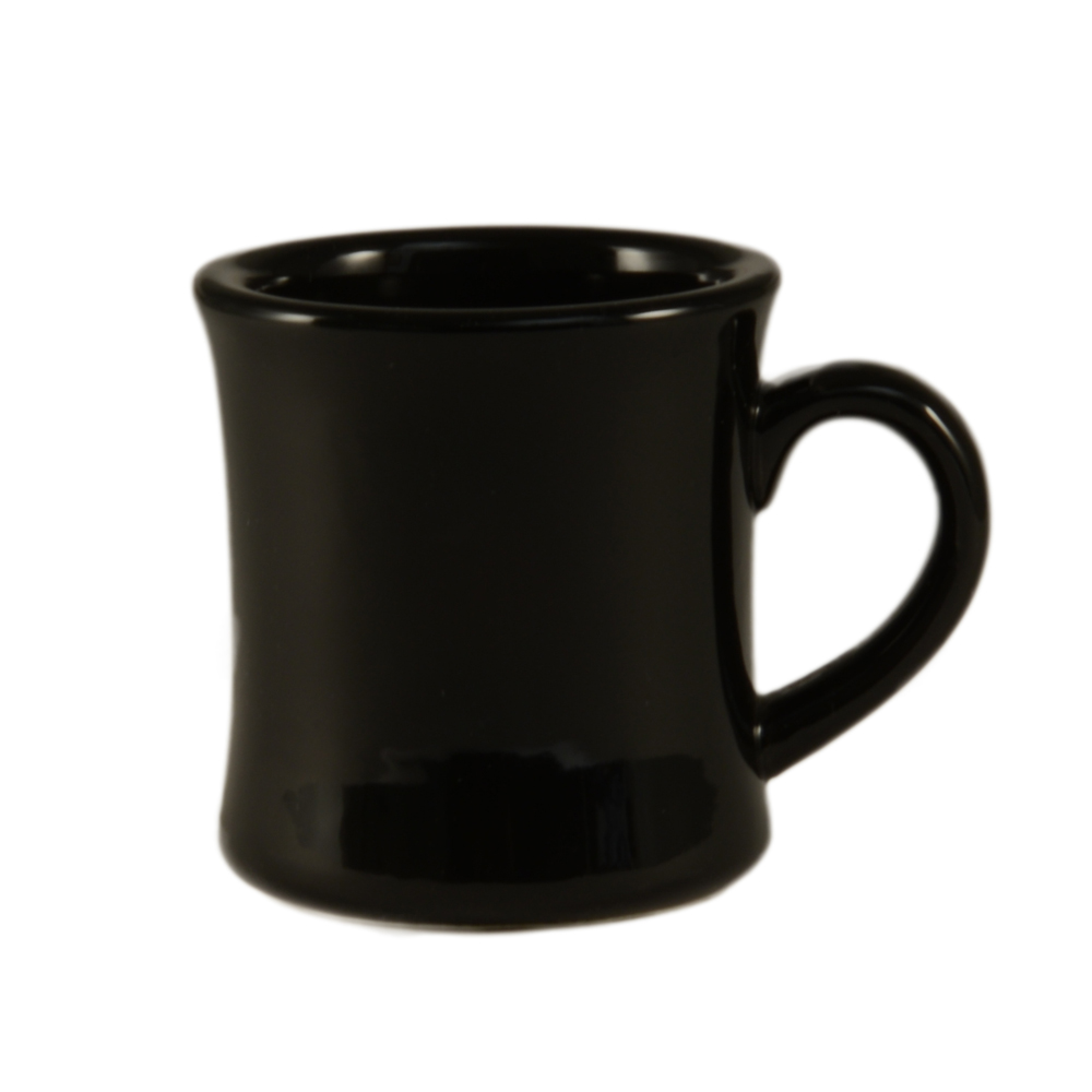 CAC China HAR-75-BLK Black Hartford Mug 7.5 oz., 3 1/4" - 3 dozen