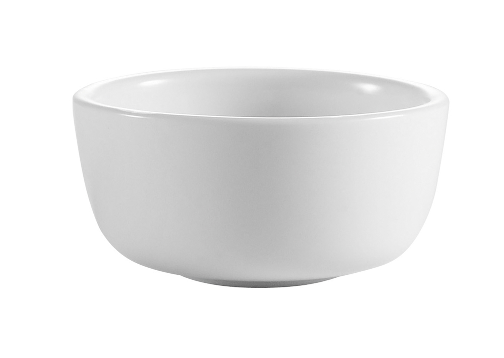 CAC China JB-135-P Clinton Super White Porcelain Jung Bowl 13.5 oz., 4 3/4"  - 3 dozen