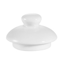 CAC China TPW-1-LID Accessories Super White Porcelain Lid for TPW-1 2 1/2&quot;  - 3 doz