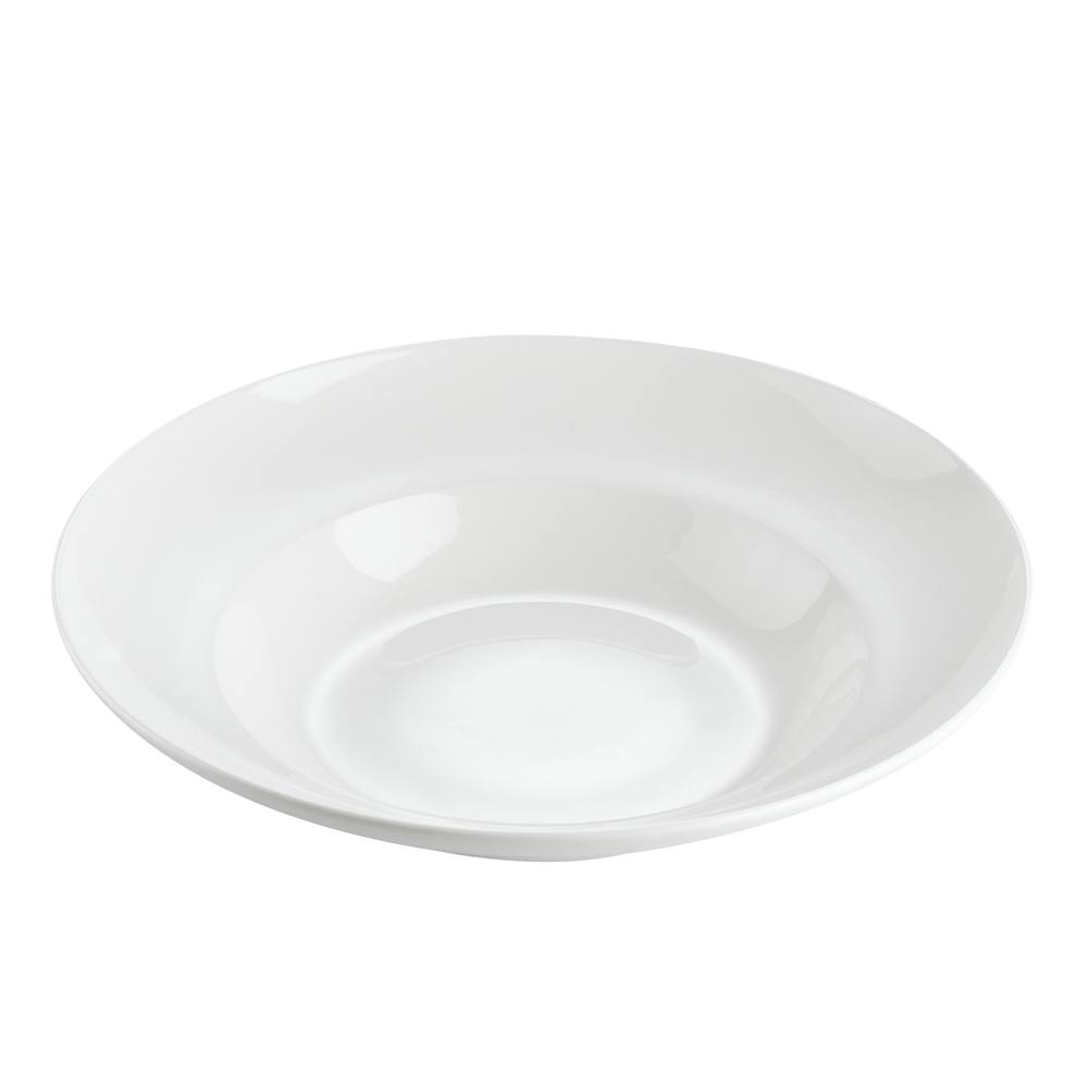 CAC China EVT-130 Everest Bone White Porcelain Mediterranean Pasta Bowl 22 oz., 12" - 1 dozen