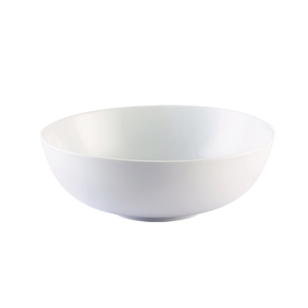 CAC China MXS-9 Catering Collection Super White Porcelain Mix Salad Bowl 60 oz., 9 1/4"  - 1 dozen