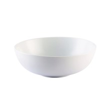 CAC China MXS-10 Catering Collection Super White Porcelain Mix Salad Bowl 90 oz., 10&quot; - 1 dozen