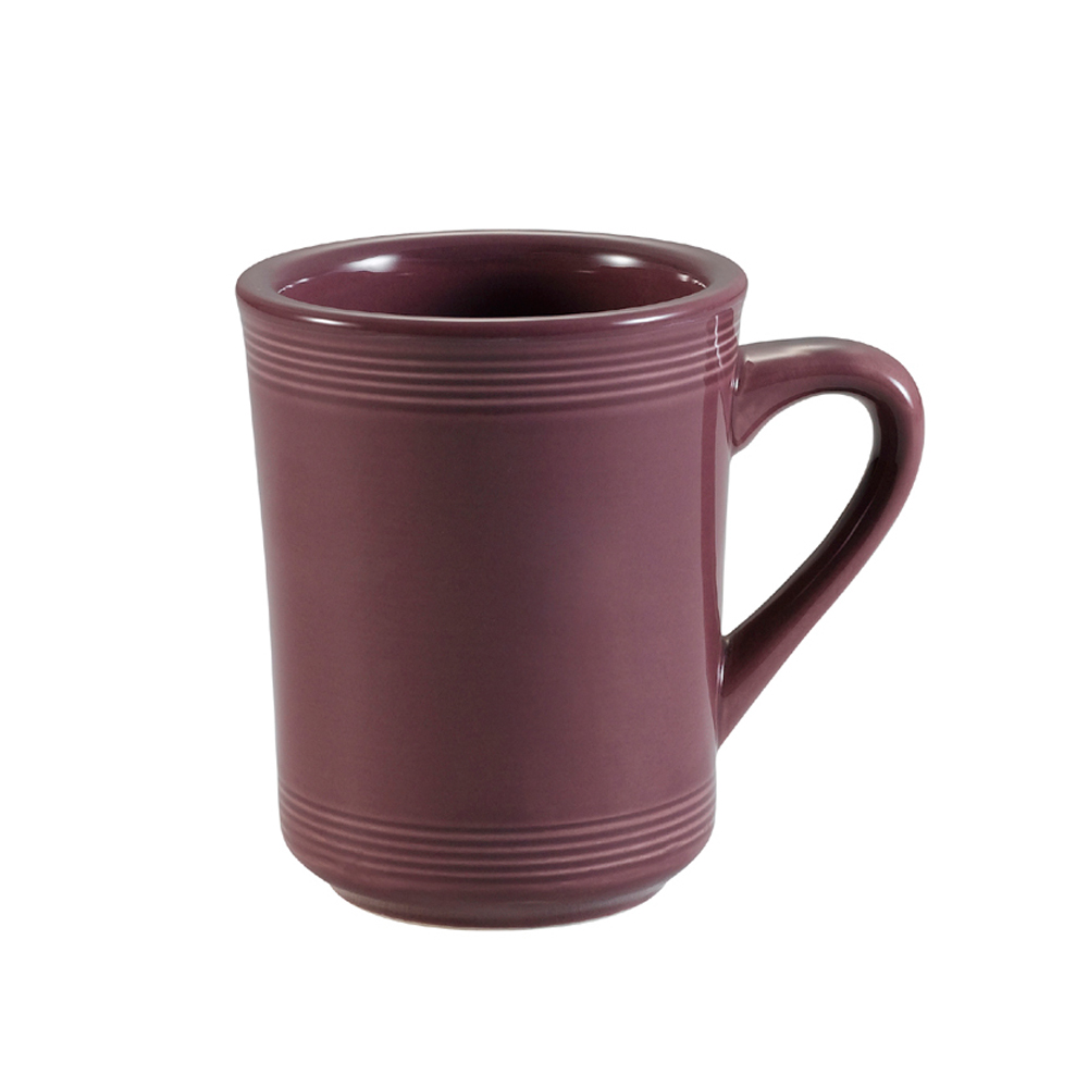 CAC China TG-17-PLM Tango Embossed Porcelain Plum Mug 8 oz., 3 1/4"  - 3 dozen