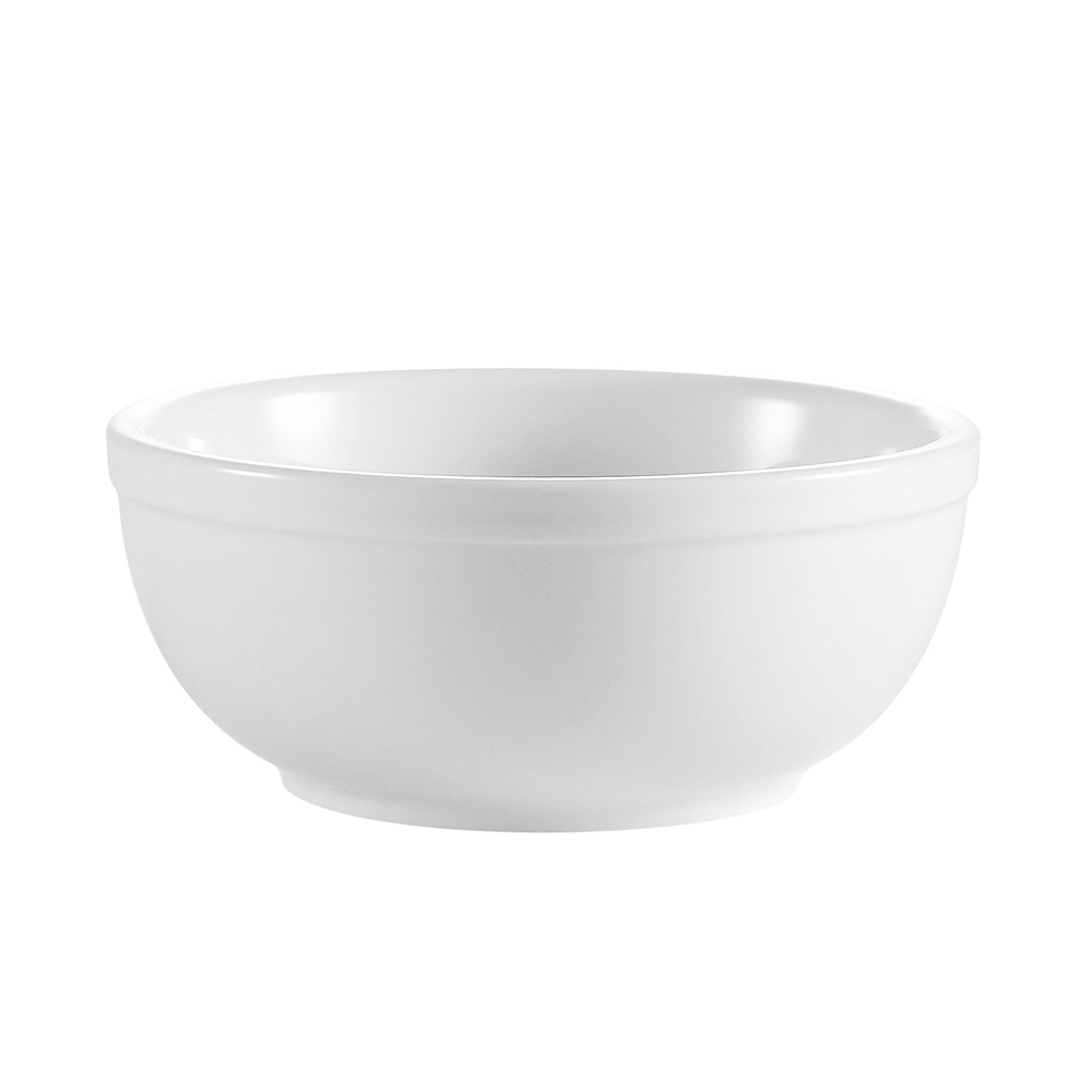 CAC China RCN-15 Clinton Super White Porcelain Nappie 12.5 oz., 5 5/8" - 3 dozen