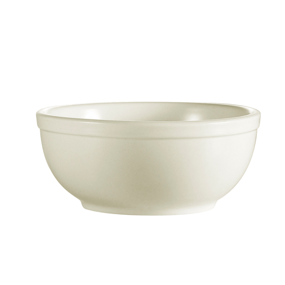CAC China REC-29 American White Stoneware Nappie 20 oz., 6 3/8" - 3 dozen