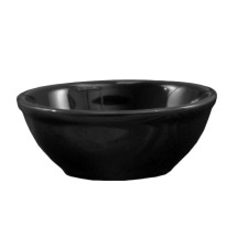 CAC China LV-15-BLK Las Vegas Stoneware Rolled Edge Black Nappie 12.5 oz., 5 5/8" - 3 dozen