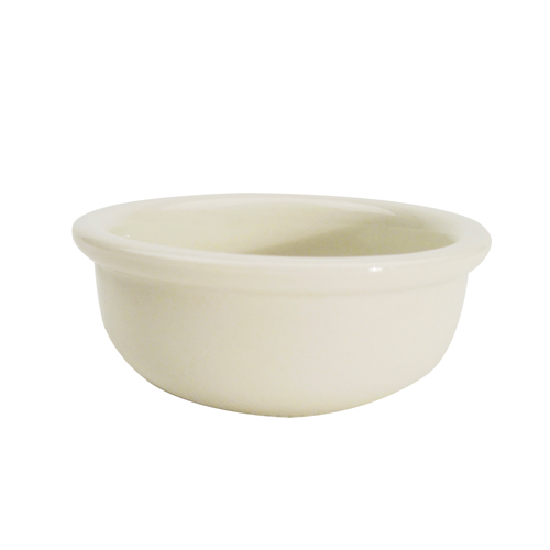 CAC China REC-42 American White Stoneware Nappie Bowl 6 oz., 4" - 4 dozen