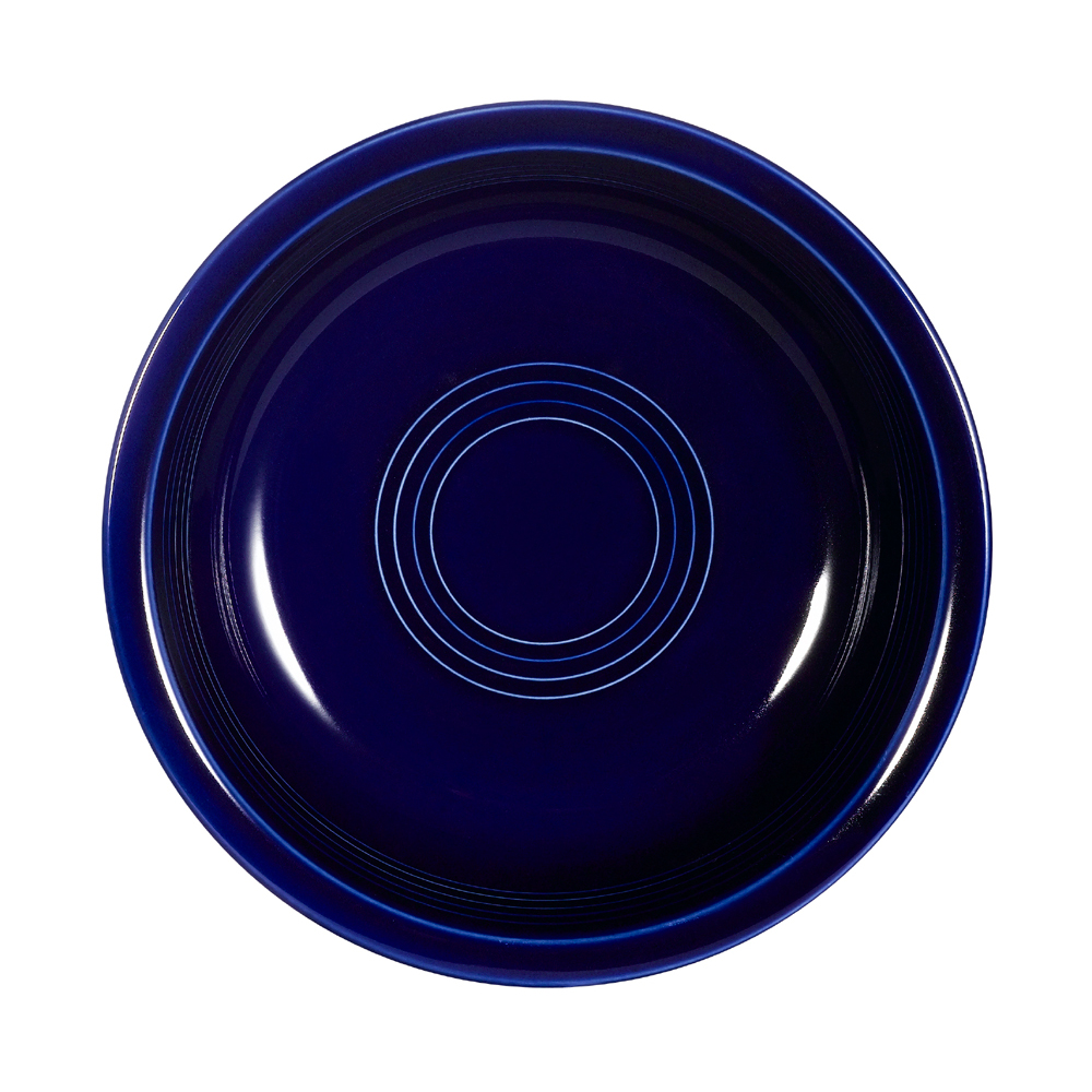 CAC China TG-B7-CBU Tango Embossed Porcelain Cobalt Blue Nappie 20 oz., 7 1/4"  - 2 dozen