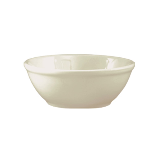 CAC China REC-18 American White Stoneware Rolled Edge Nappie 15 oz., 5 7/8" - 3 dozen