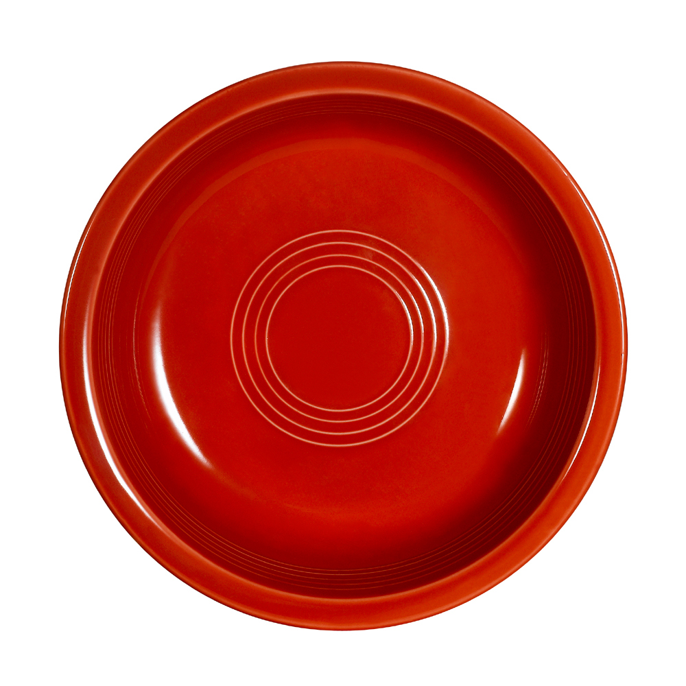 CAC China TG-B7-R Tango Embossed Porcelain Red Nappie 20 oz., 7 1/4"  - 2 dozen