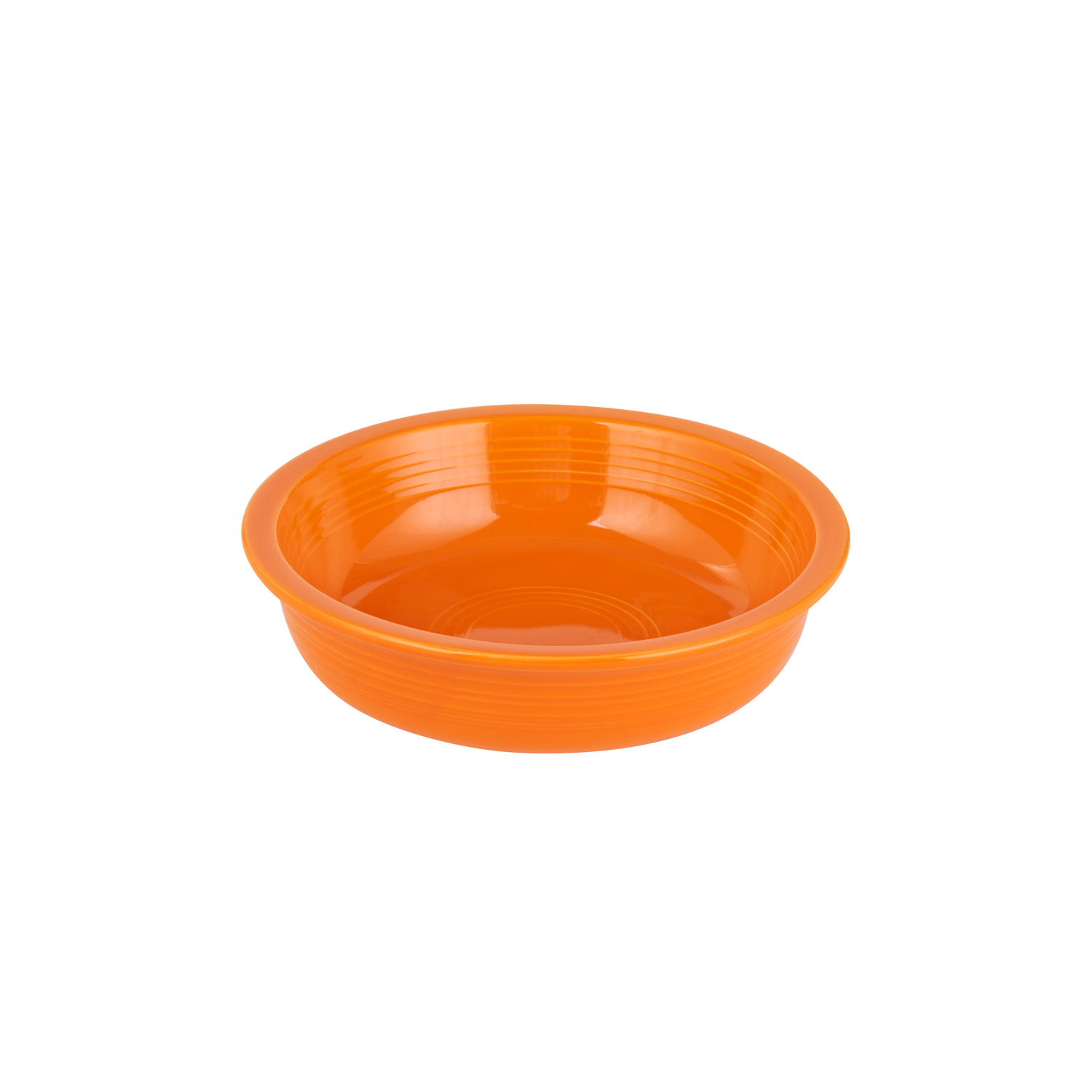 CAC China TG-B7-TNG Tango Embossed Porcelain Tangerine Nappie 20 oz., 7 1/4"  - 2 dozen