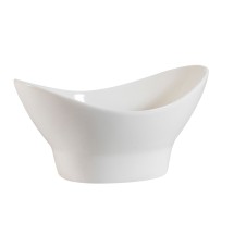 CAC China NGB-9 Accessories Bone White Footed Nugget Bowl 22 oz., 9&quot; - 2 doz