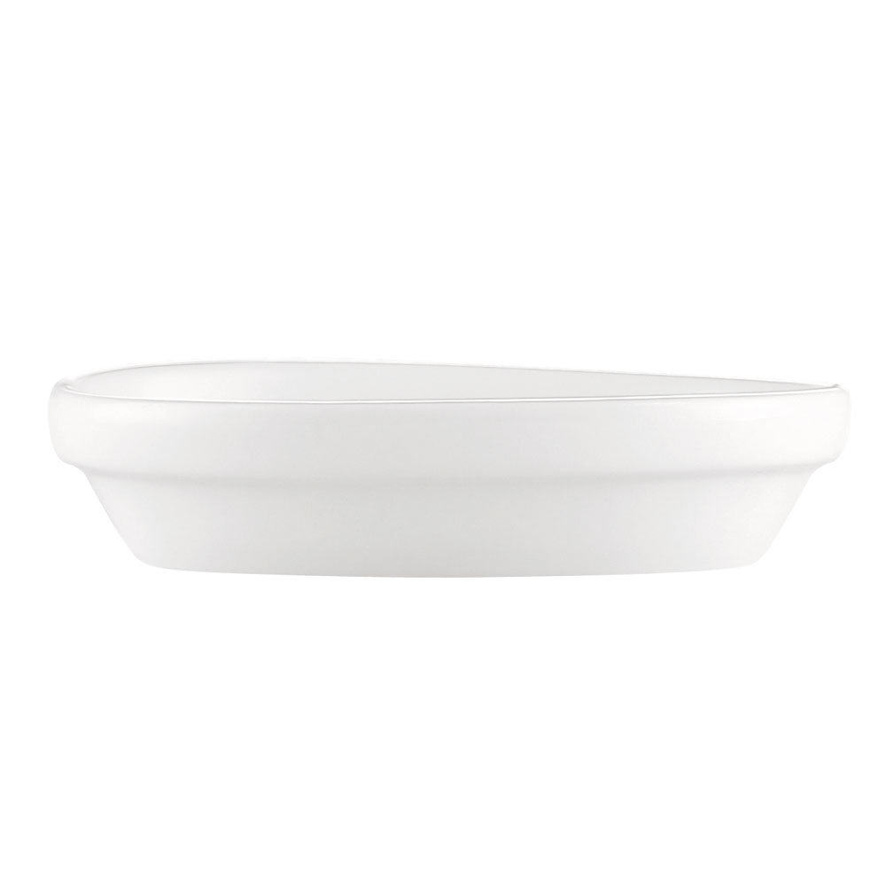 CAC China BKW-8 Super White Oval Baking Dish 8 oz., 6 1/4" - 2 dozen