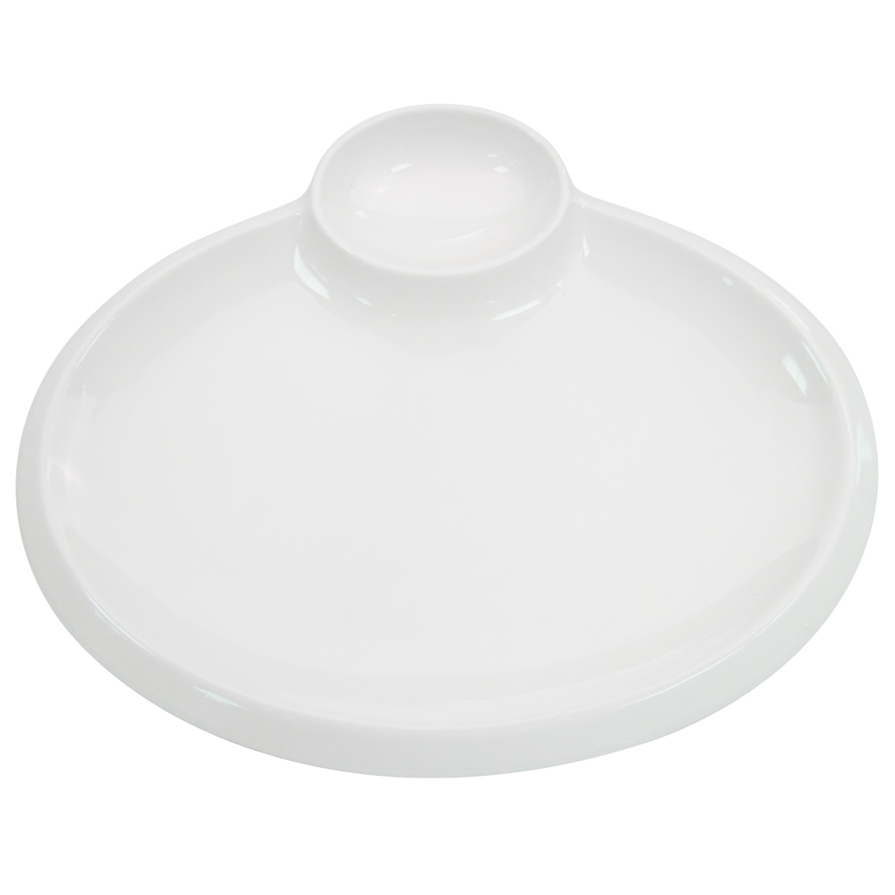CAC China TRY-OV12 Party Collection Bone White Porcelain Oval Platter 12"  - 1 dozen