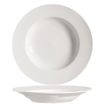 CAC China GW-120 Great Wall Bone White Porcelain Pasta Bowl 26 oz., 12" - 1 dozen