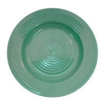 CAC China TG-120-G Tango Embossed Porcelain Green Pasta Bowl 22 oz., 12&quot;  - 1 dozen