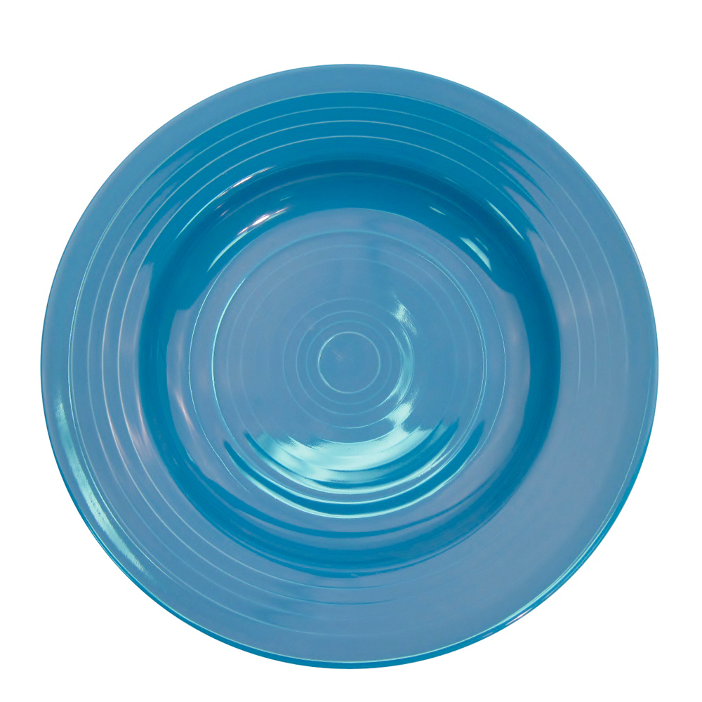 CAC China TG-120-PCK Tango Embossed Porcelain Peacock Pasta Bowl 22 oz., 12"  - 1 dozen