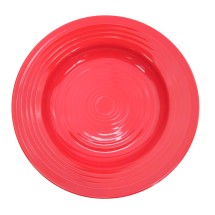 CAC China TG-120-R Tango Embossed Porcelain Red Pasta Bowl 22 oz., 12&quot;  - 1 dozen