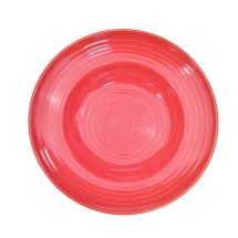 CAC China TG-3-R Tango Embossed Porcelain Red Pasta Bowl 9 oz., 9&quot; - 2 dozen