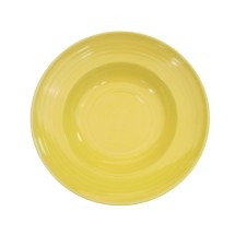 CAC China TG-3-SFL Tango Embossed Porcelain Sunflower Pasta Bowl 9 oz., 9&quot; - 2 dozen