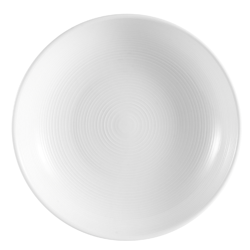 CAC China HMY-81 Harmony Super White Porcelain Pasta Salad Bowl 18 oz., 8 1/2" - 1 dozen