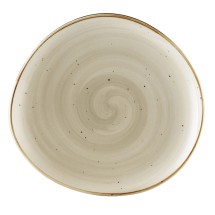 CAC China TUS-16-BGE Tucson Porcelain Desert Beige Plate 10 3/8&quot;  - 1 dozen