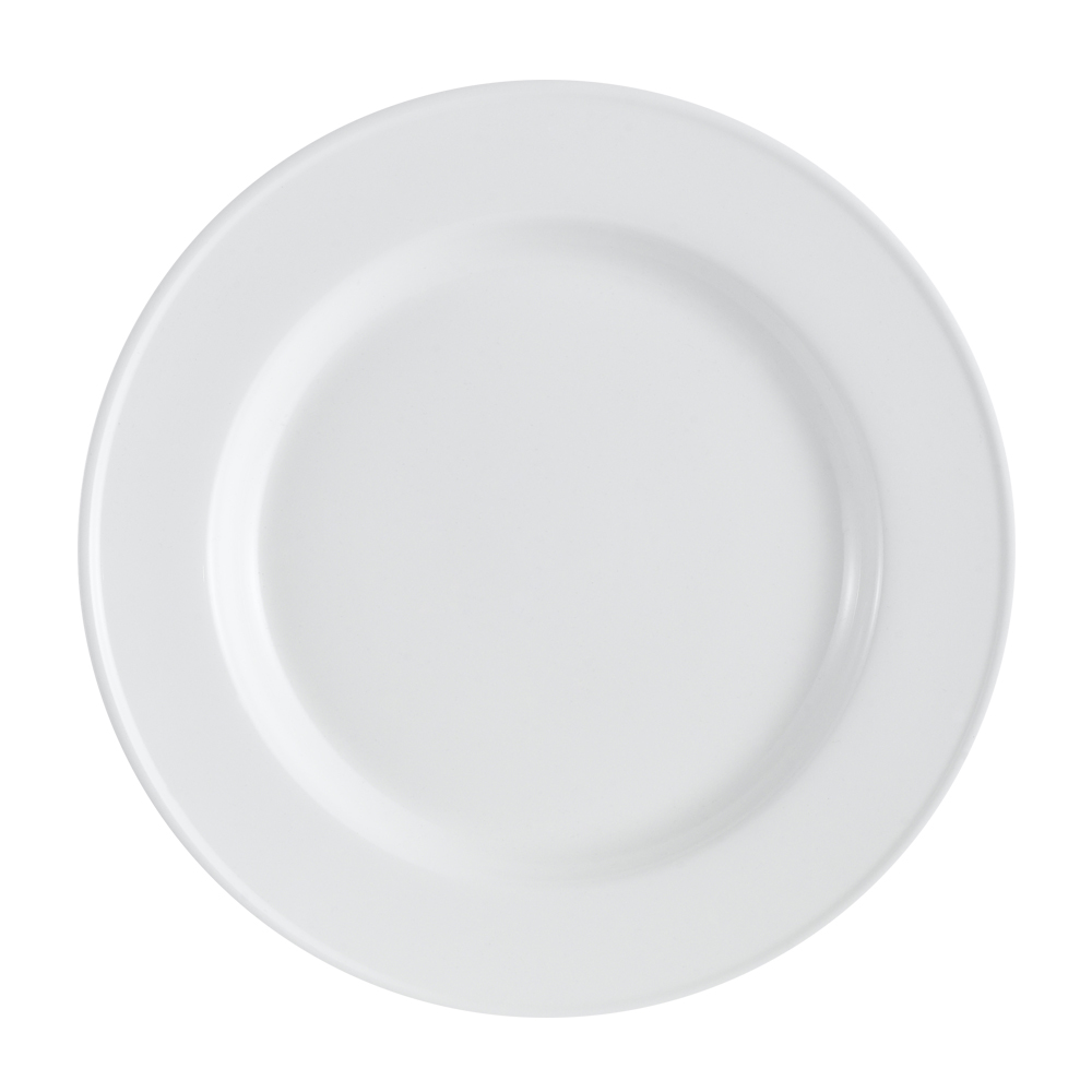 CAC China EVT-5 Everest Bone White Porcelain Plate, 5-1/2" - 3 dozen