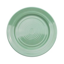 CAC China TG-16-G Tango Embossed Porcelain Green Plate 10 1/2&quot;  - 1 dozen